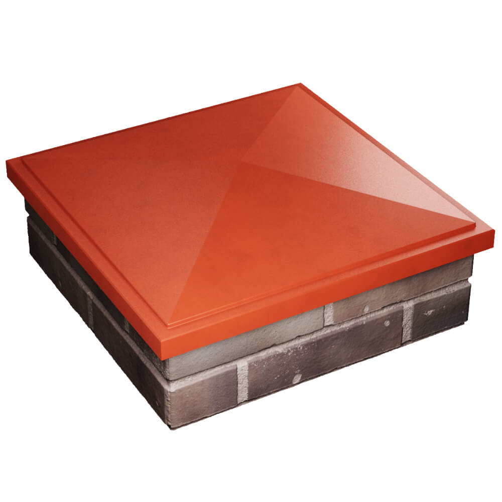 Колпак Zking БонаМоно Красный на столб 2х2 кирпича (515х515, 530х530мм) в Белогорске фото