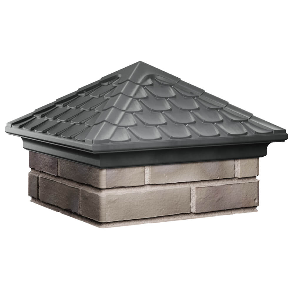 Колпак Zking Эльбрус Серый на столб 1.5х1.5 кирпича (385х385мм) в Белогорске фото