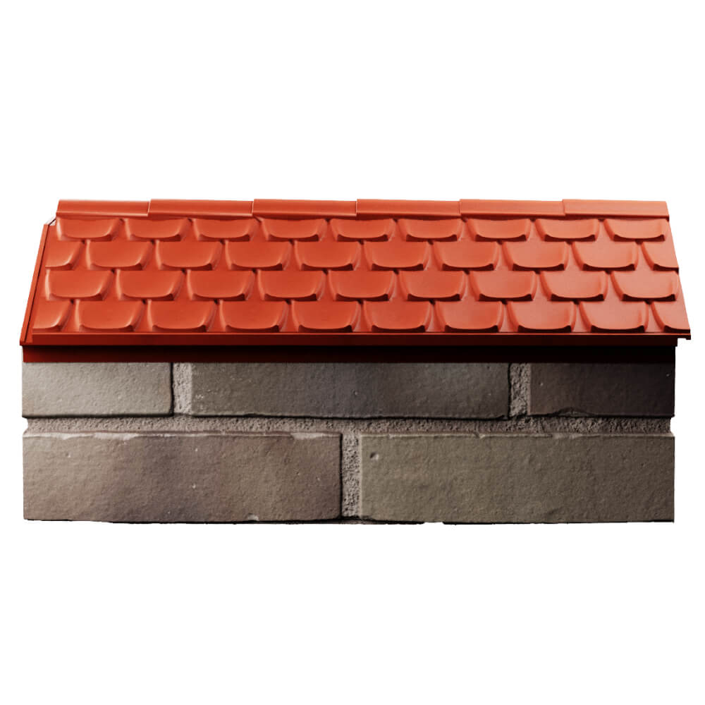 Парапет Zking Эльбрус Красный с посадкой на 1 кирпич (255мм) в Белогорске фото