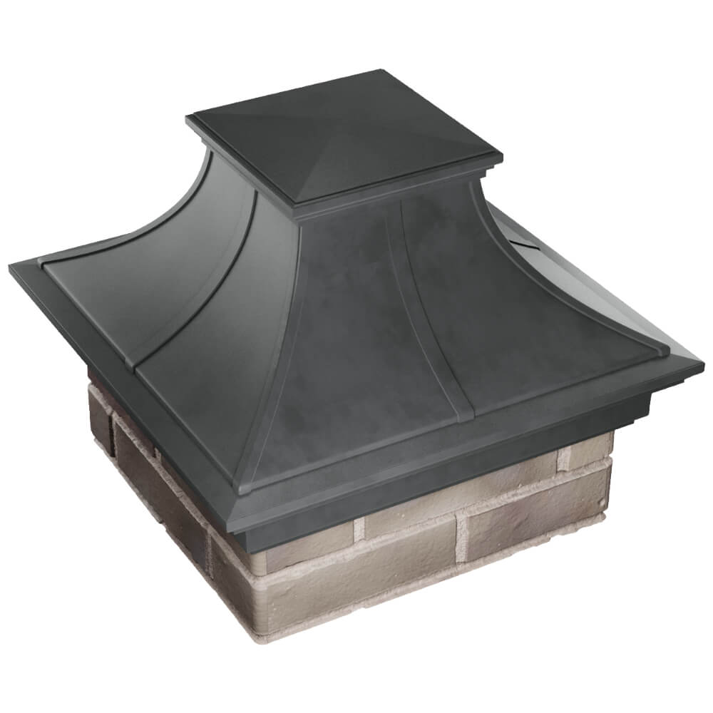 Колпак Zking Монблан Премиум Серый на столб 1.5х1.5 кирпича (385х385мм) в Белогорске фото