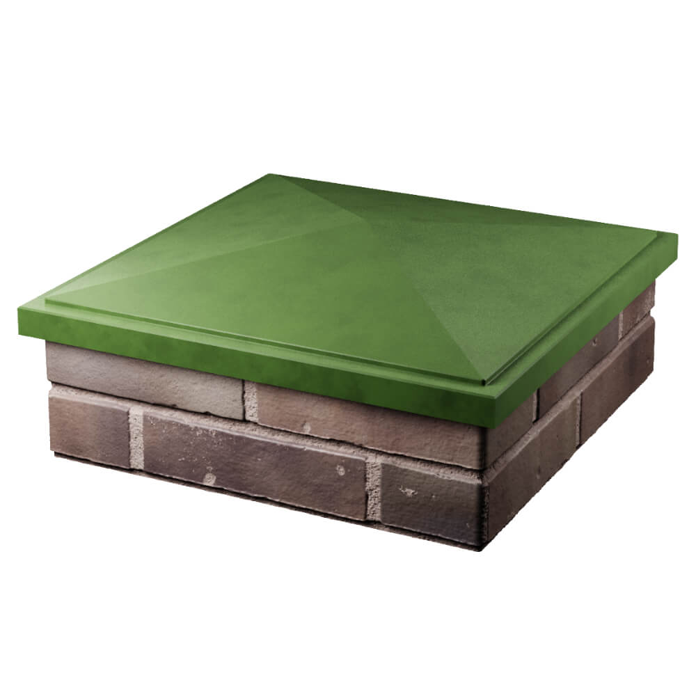 Колпак Zking БонаМоно Зеленый на столб 2х2 кирпича (515х515, 530х530мм) в Белогорске фото