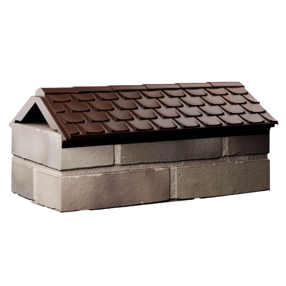 Парапет Zking Эльбрус Коричневый с посадкой на 1 кирпич (255мм) Белогорск фото