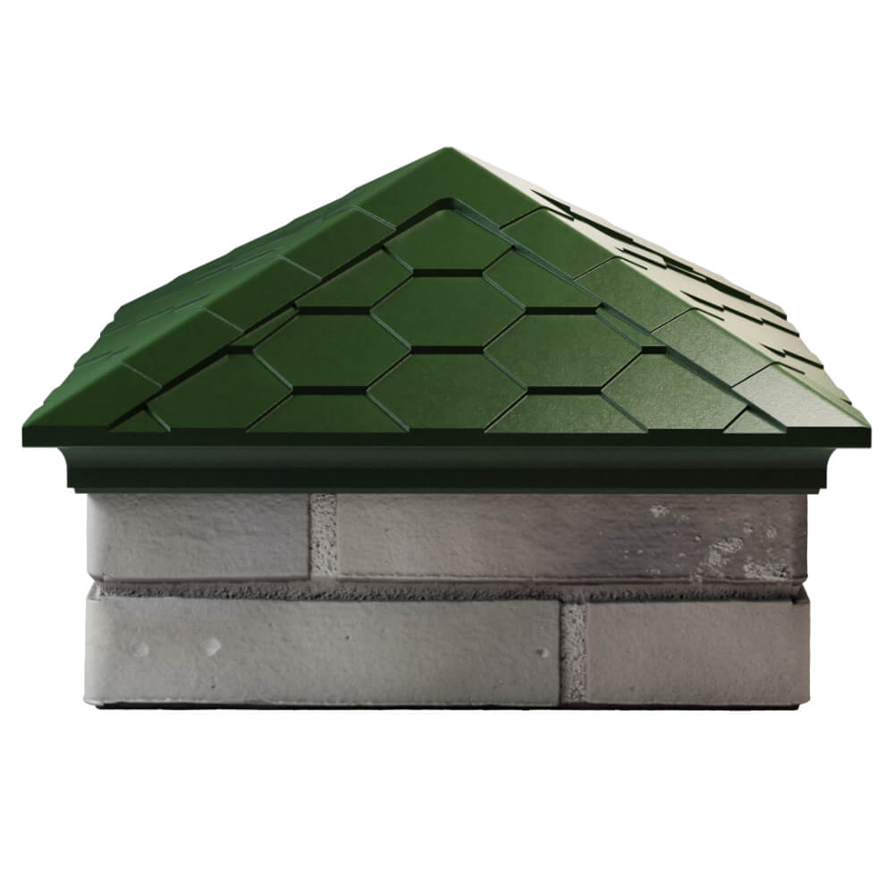 Колпак Zking Эверест Зеленый на столб 1.5х1.5 кирпича (390х390мм) Белогорск фото